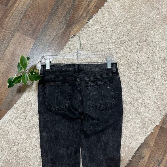 Rag & Bone 27 Vintage-Inspired Rosebowl Black Acid Wash Legging Skinny Jeans - Picture 6 of 10